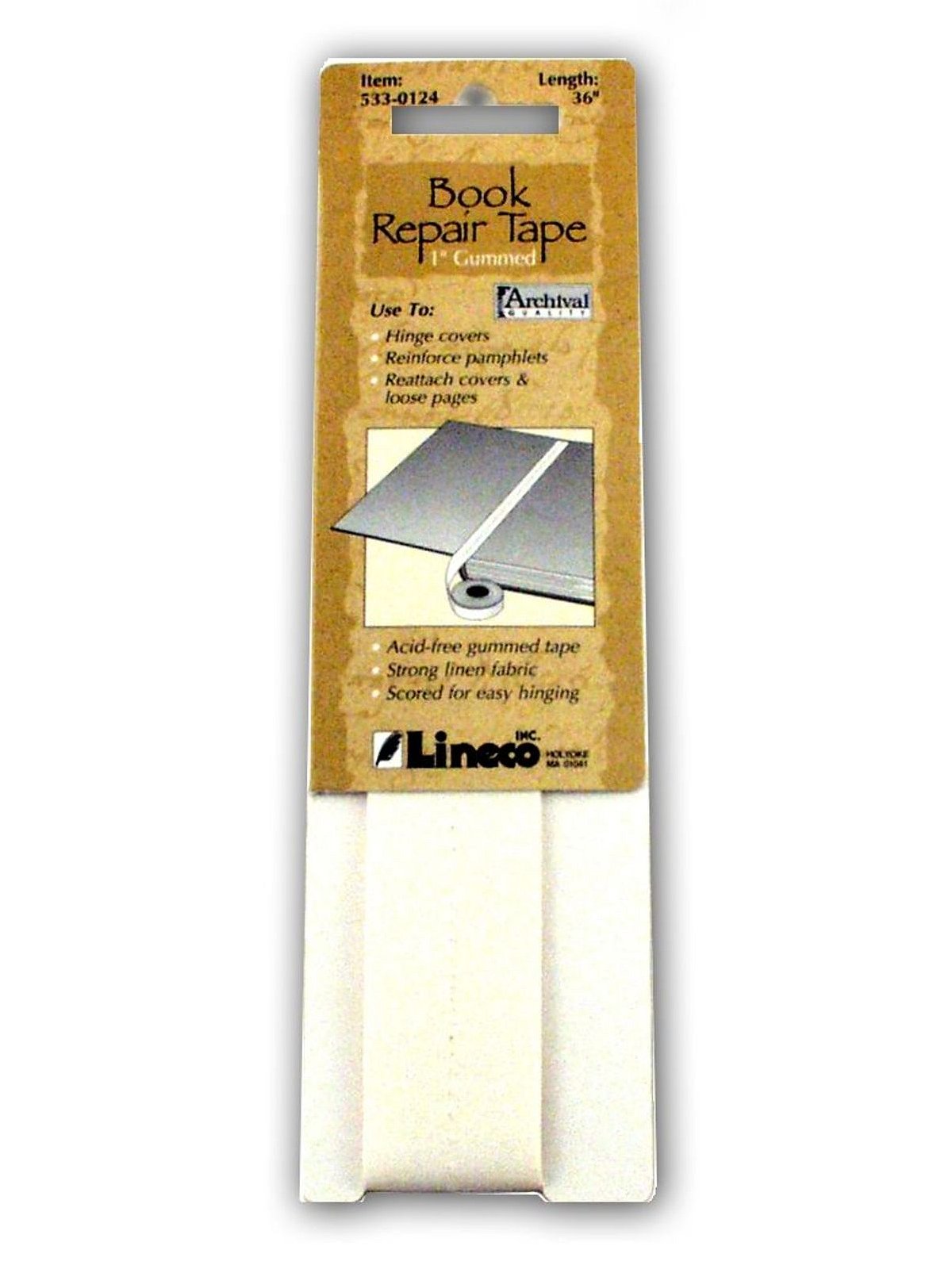 Lineco® White Book Cover Repair Tape