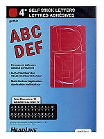 Red Vinyl Stick-On Letters