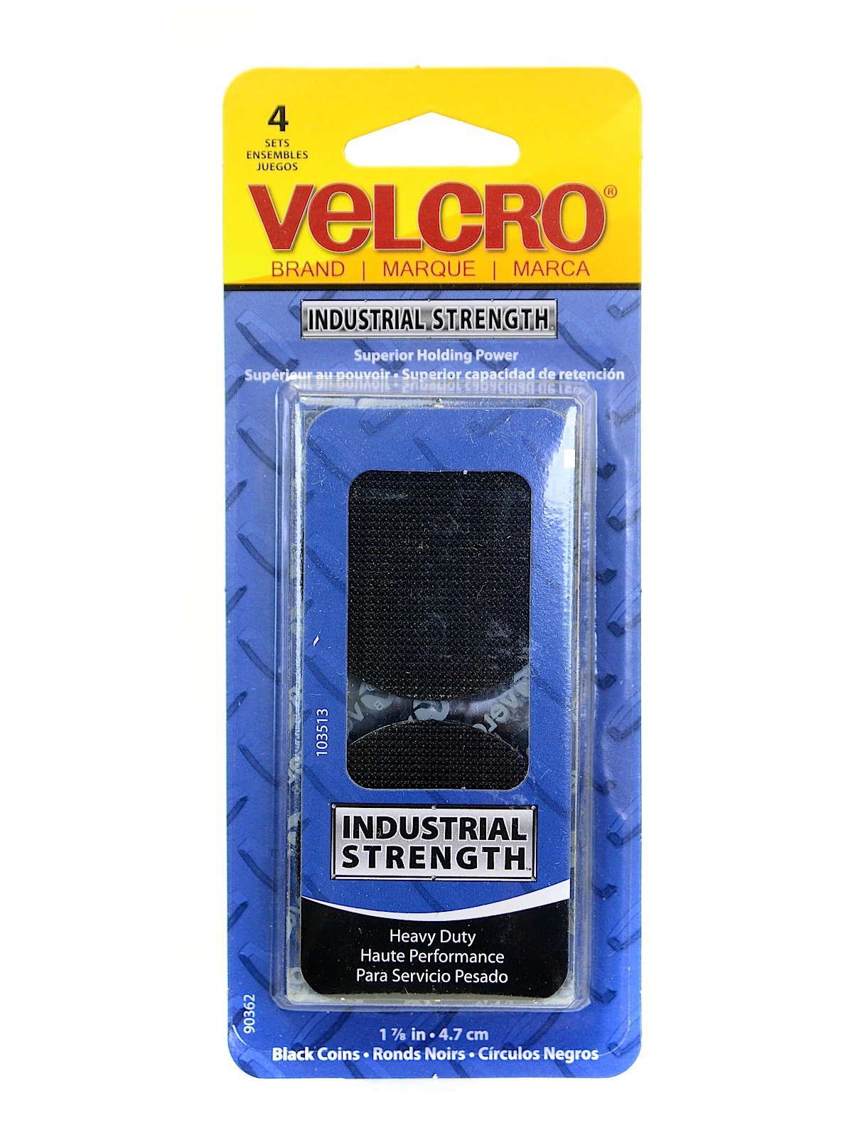 Velcro Brand Industrial Strength Coins 1-7/8 4/Pkg Black