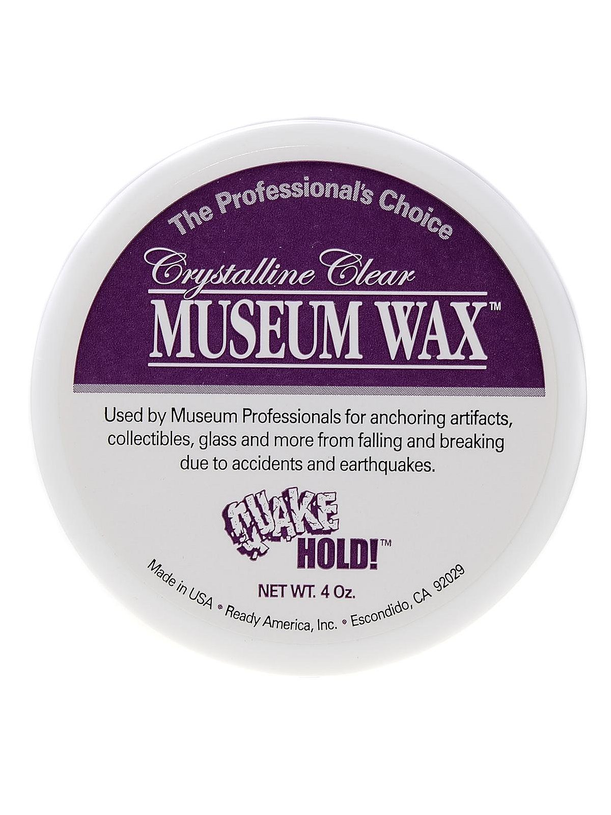 QuakeHOLD Crystalline Clear Museum Wax