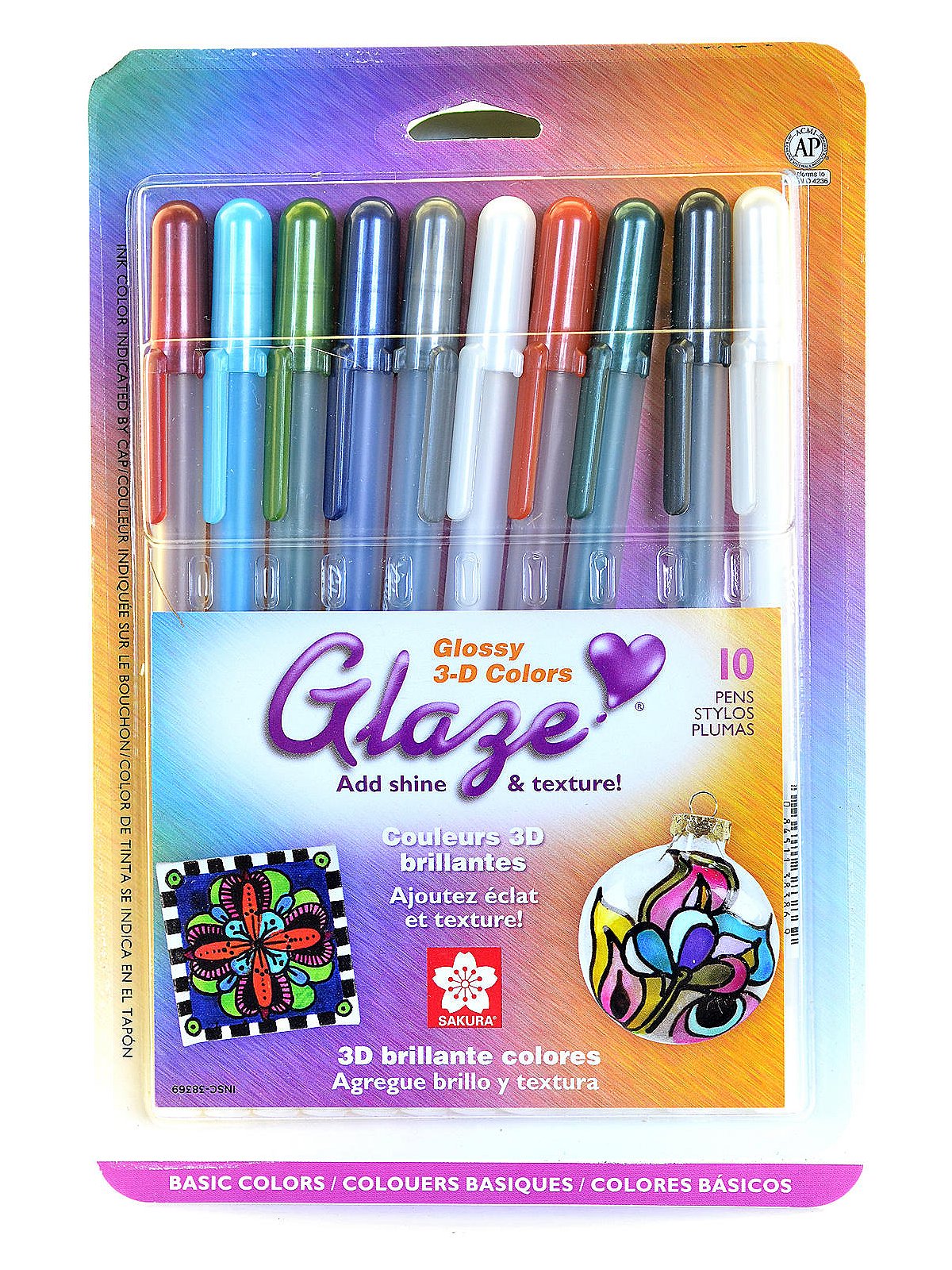 Sakura 38369 Gelly Roll Glaze Pens 10/Pkg