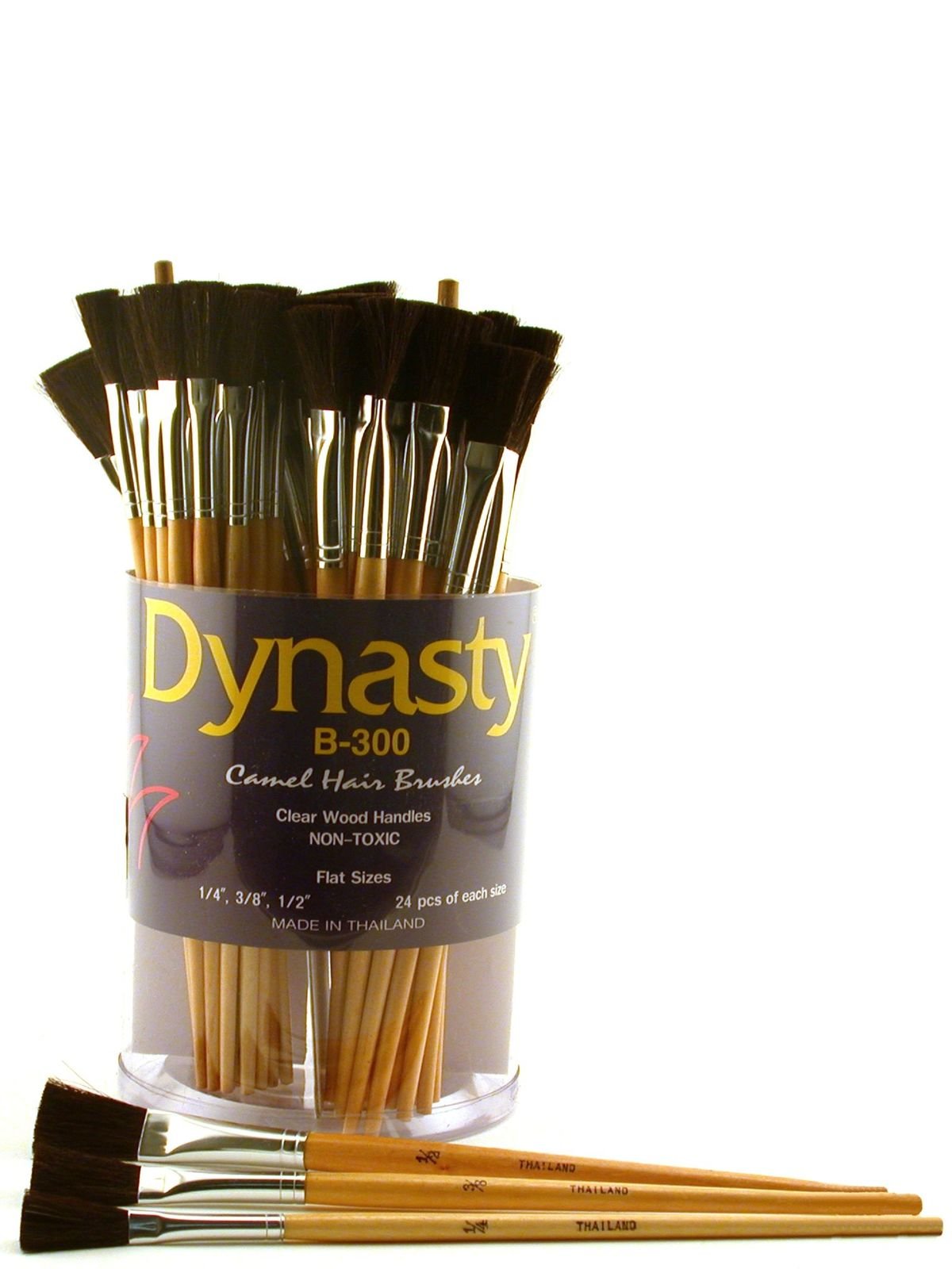 Dynasty - B-300 Camel Hair Flat Brushes in Canister
