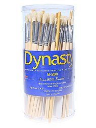 B-200 Fine White Bristle Brushes in Canister