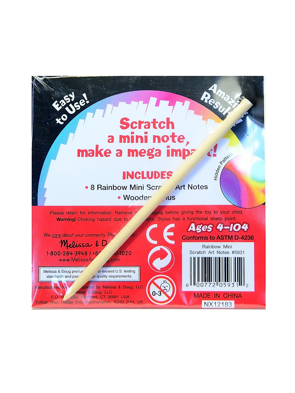 Scratch Off Magic Art Rainbow Mini Notes (100ct) & [2] Stylus, for Kids &  Adults 100 Black Paper Sheets Create Colorful Rainbow Cards, Bookmarks