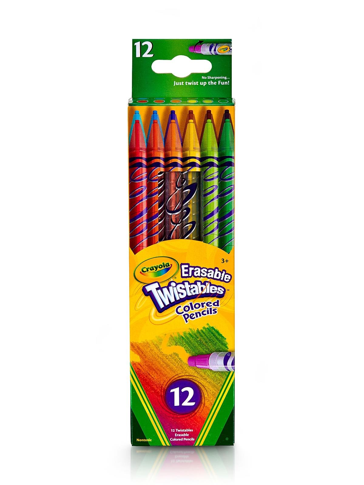Twistables Erasable Colored Pencils 12 Assorted Colors/Pack 