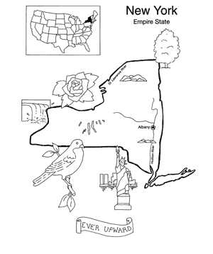 United States Coloring Book Page