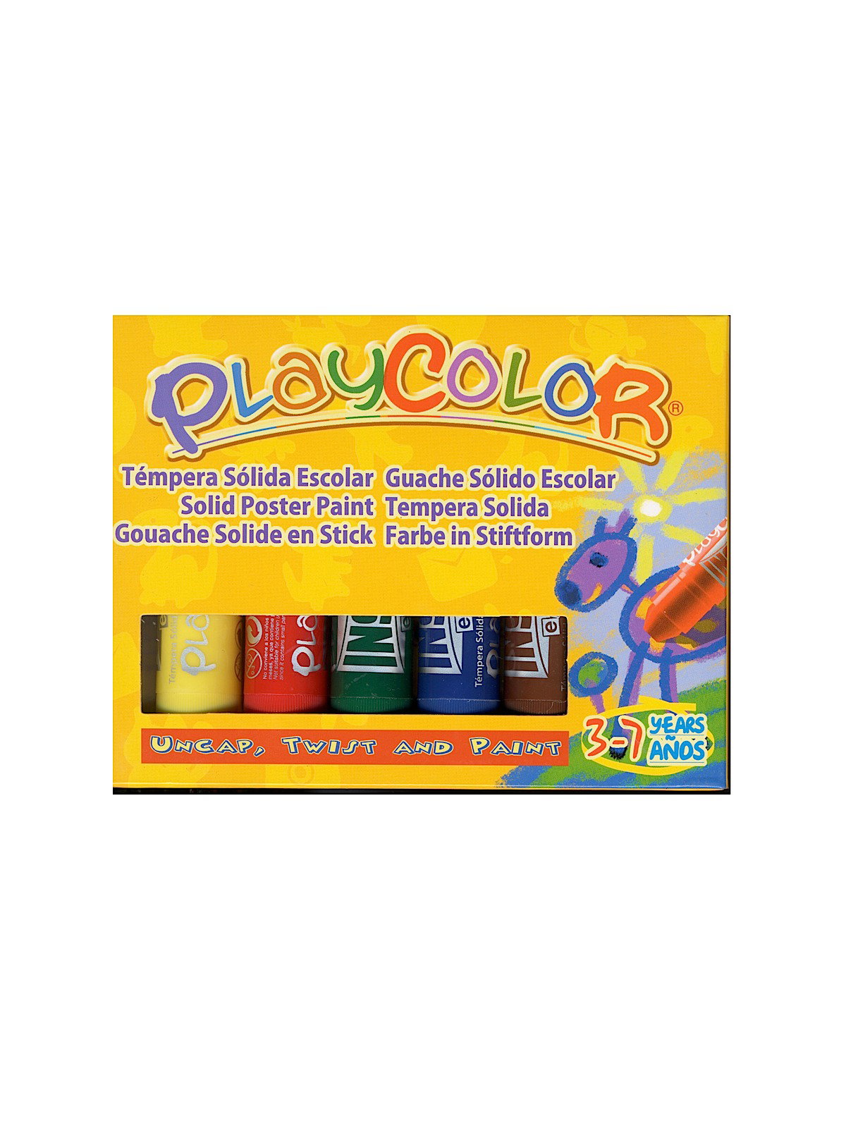 Playkidiz Paint Sticks, 6 Pack, Neon Colors, Twistable Crayon