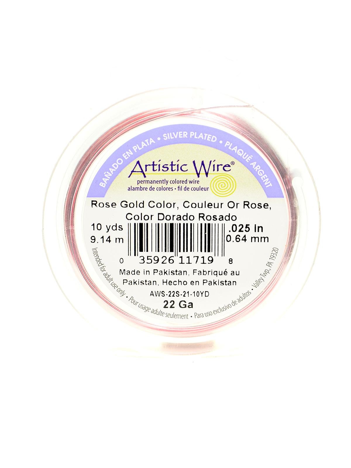 Artistic Wire 22-Gauge Silver Plated Rose Wire, 10-Yards