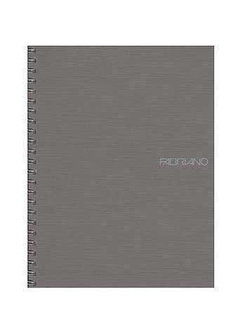 Fabriano - EcoQua Notebooks - Spiral Grid, Stone, 5.8 in. x 8.25 in.