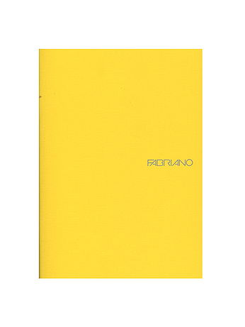 Fabriano - EcoQua Notebooks - Staplebound Blank, Lemon, 5.8 in. x 8.25 in.