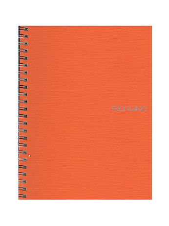 Fabriano - EcoQua Notebooks - Spiral Blank, Orange, 5.8 in. x 8.25 in.