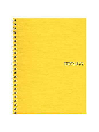 Fabriano - EcoQua Notebooks - Spiral Blank, Lemon, 5.8 in. x 8.25 in.