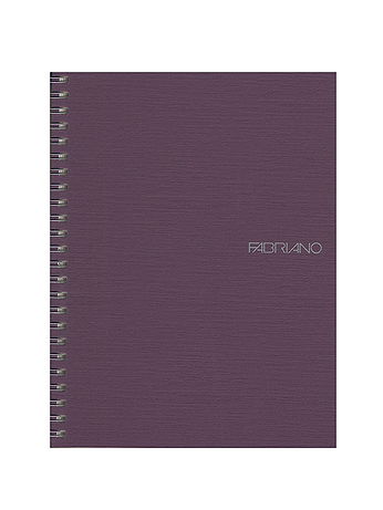 Fabriano - EcoQua Notebooks - Spiral Blank, Wine, 5.8 in. x 8.25 in.