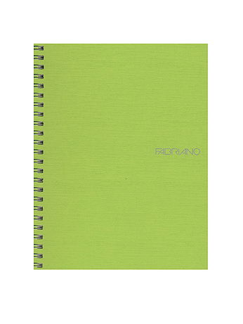 Fabriano - EcoQua Notebooks - Spiral Blank, Lime, 5.8 in. x 8.25 in.