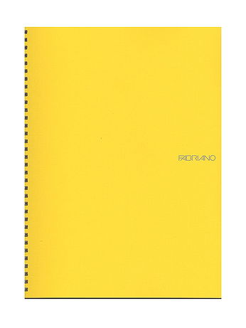 Fabriano - EcoQua Notebooks - Spiral Blank, Lemon, 8.25 x 11.7 in.