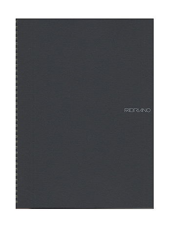 Fabriano - EcoQua Notebooks - Spiral Blank, Black, 8.25 x 11.7 in.