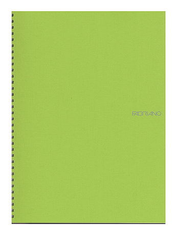 Fabriano - EcoQua Notebooks - Spiral Blank, Lime, 8.25 x 11.7 in.