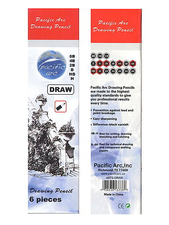 Pacific Arc - Graphite Drawing Pencil Sets - Drawing, Set of 6