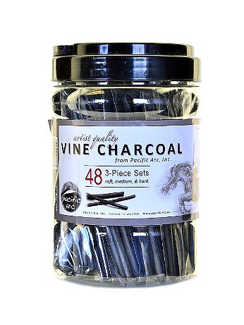 Pacific Arc - Vine Charcoal 3-Piece Sets - Canister of 48