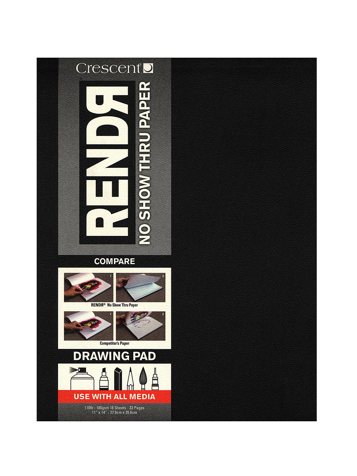 Crescent RendR No Show Thru Lay Flat Sketchbook — ArtSnacks