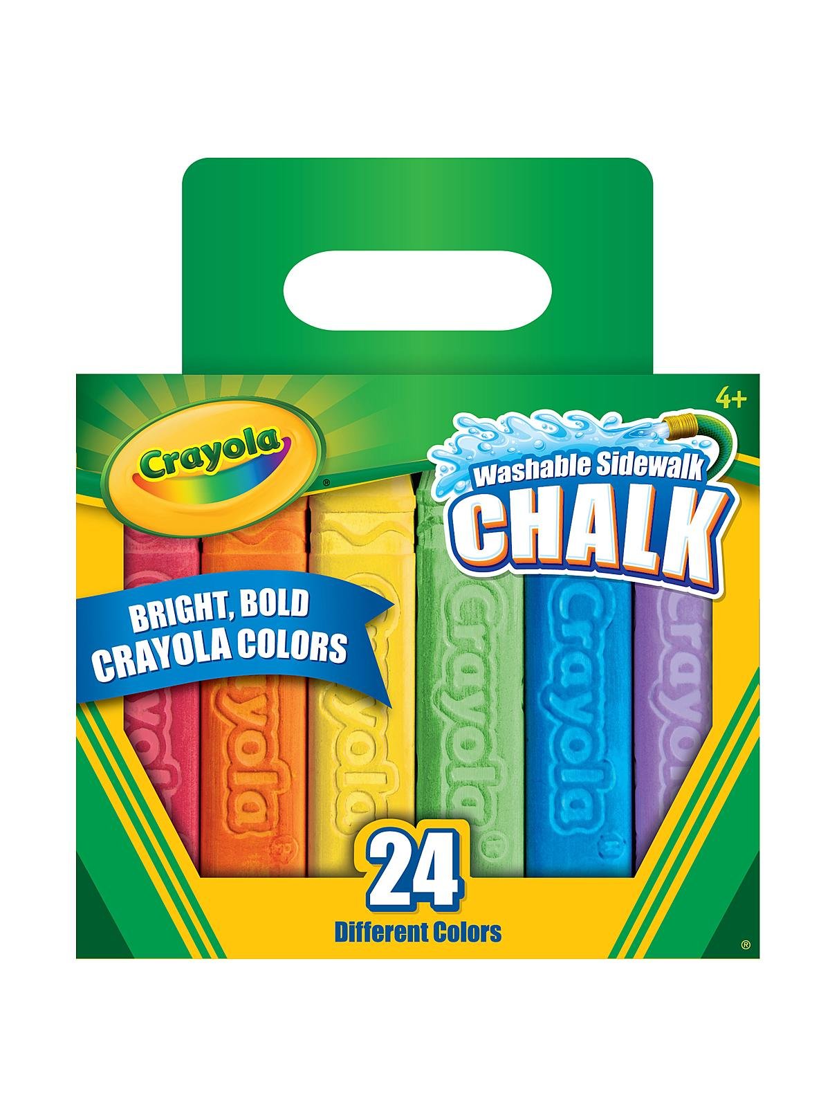 Crayola Washable Sidewalk Chalk In Assorted Bright Bold Colors 24 Count 