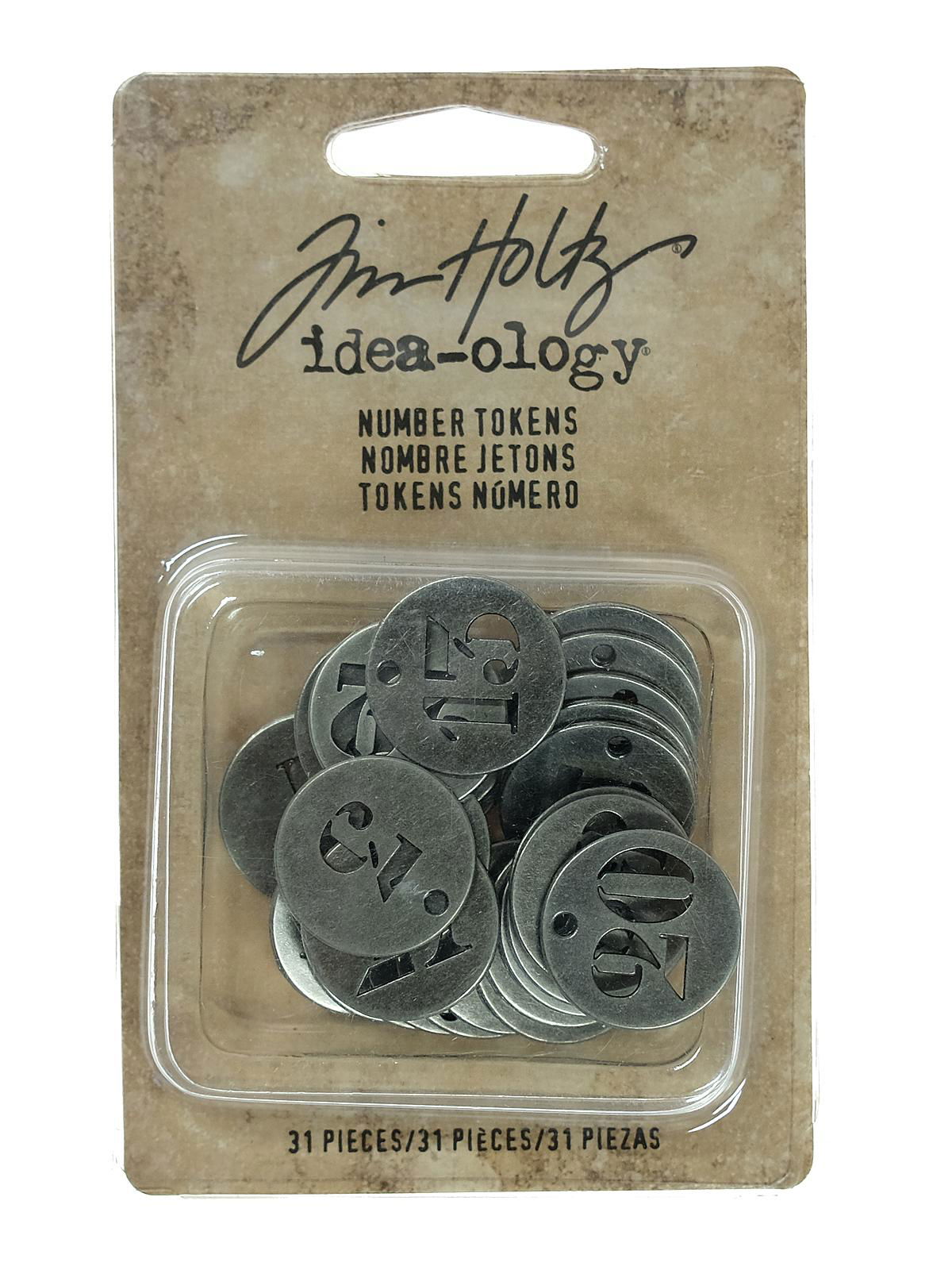 Number Tokens, Antique Nickel