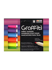Marvy Graffiti Fabric Markers Basic Set