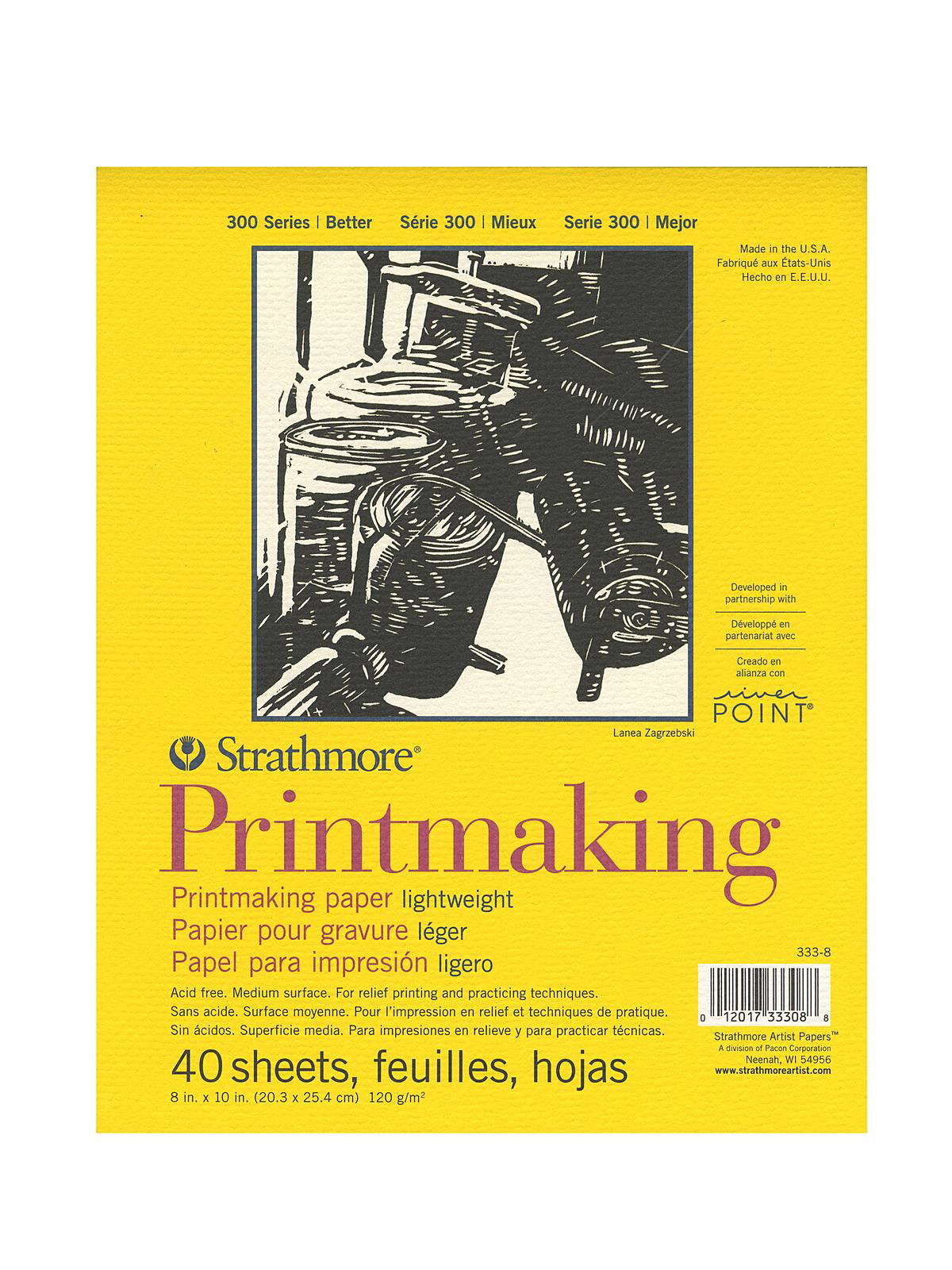 Strathmore 300 Lightweight Printmaking Paper Pad - 40 Sheets, 8