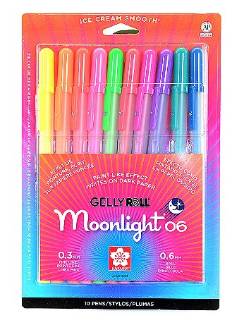 Sakura - Gelly Roll Moonlight Pens Sets - 06 Fine, Set of 10, 58176
