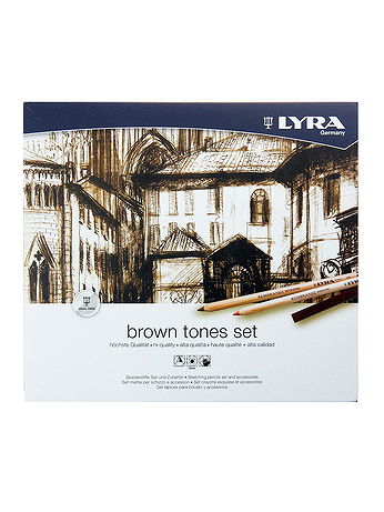 LYRA - Rembrandt Fine Art Graphite & Sketching Sets - Brown Tones Set, Set of 25