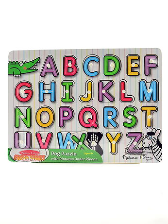 Melissa & Doug - Wooden Peg Puzzles - See-Inside Alphabet