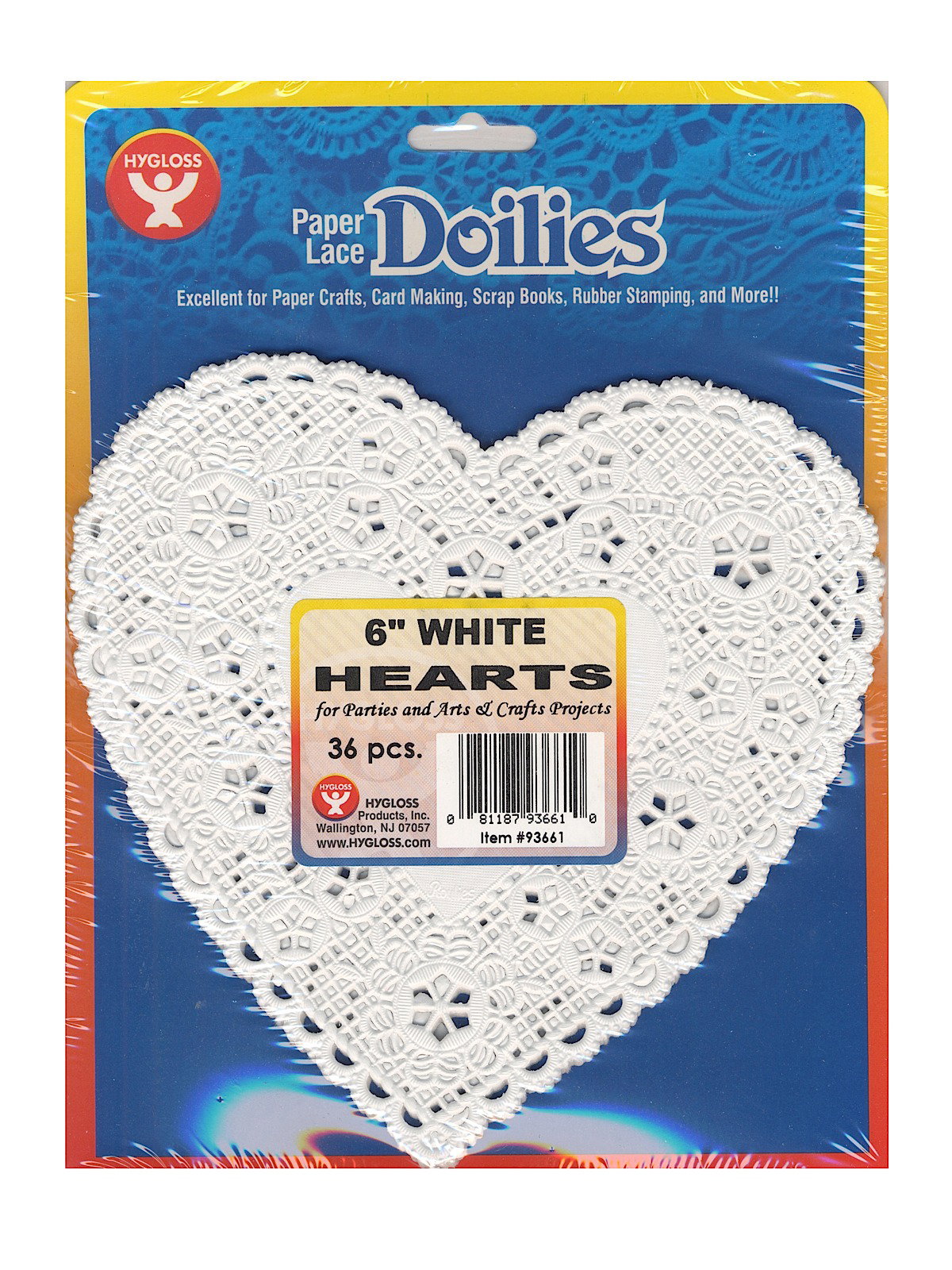  Hygloss Products Heart Paper Doilies – 4 Inch Pink