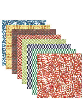 Aitoh - Origami Paper - 6 in. x 6 in., Kimono And Folk Art, 20 Sheets