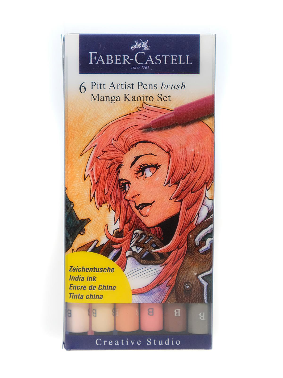 Faber Castell 8 Pitt Artist Pens Manga Basic Set Brush Superfine