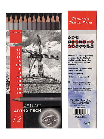 Pacific Arc - Graphite Drawing Pencil Sets - Technical, Set of 12