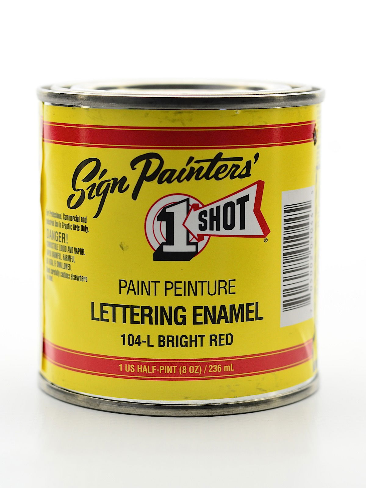 1/4 Pint 1 Shot Bright Red Paint Lettering Enamel Pinstriping & Graphic Art