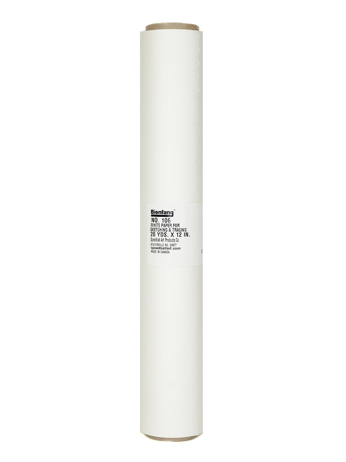 Bienfang Sketching and Tracing Paper Roll, 18” x 50 Yards, White