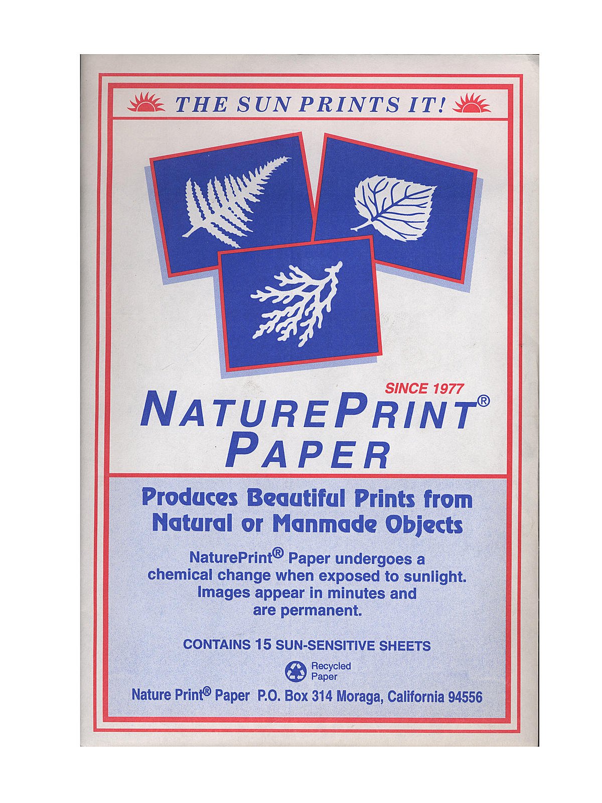NaturePrint Sun-Sensitive Paper