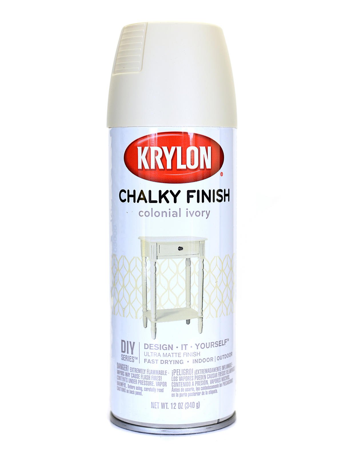 Chalky Finish Aerosol Spray Paint 12oz-Clear Matte 