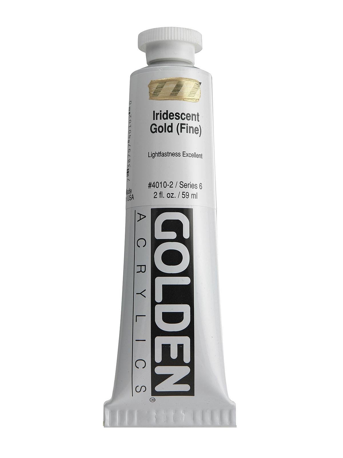 Golden Golden Heavy Body Acrylic Paint, Black Mica Flake Small, 8oz