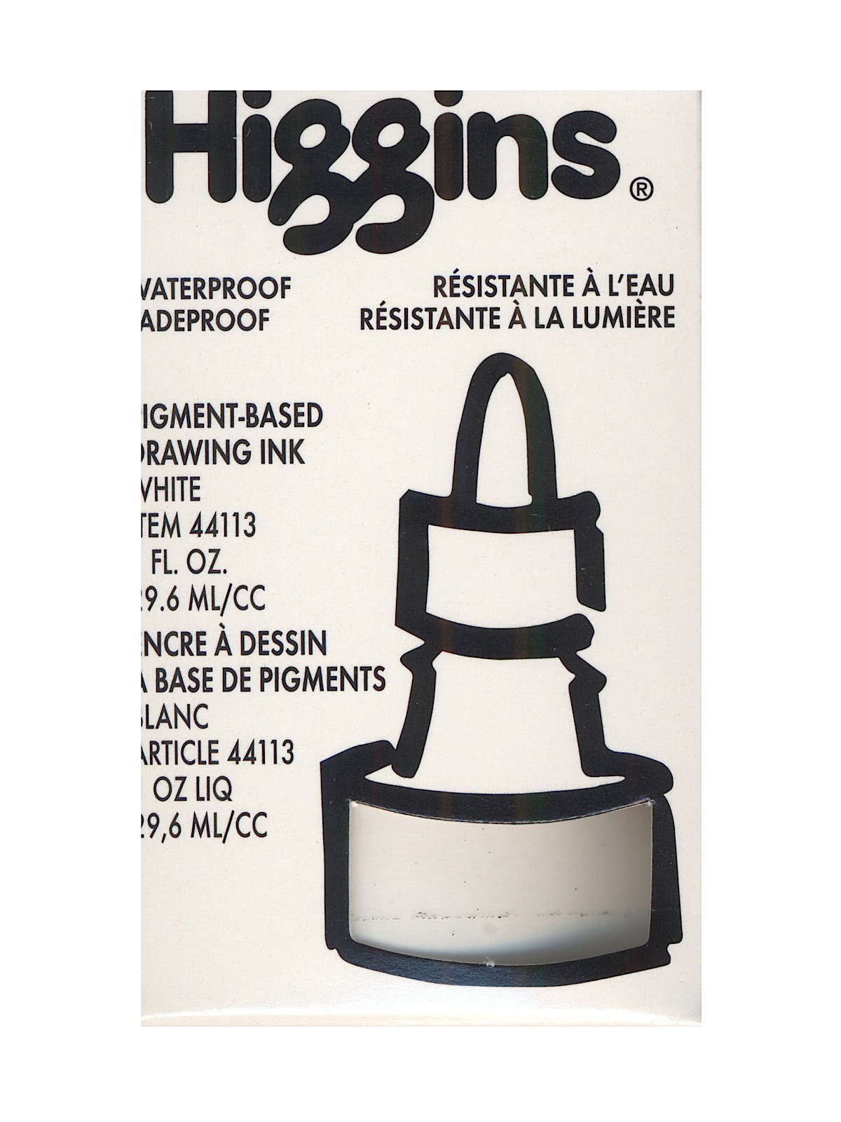 Higgins Pigment-Based Drawing Ink Waterproof Fadeproof 1 oz - RISD Store