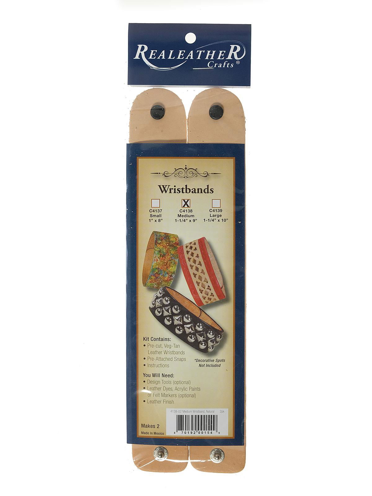 Leathercraft Kit Narrow Wristbands 8 Pack