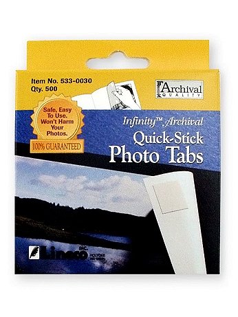 Lineco - Quick Stick Photo Tabs - Pack of 500