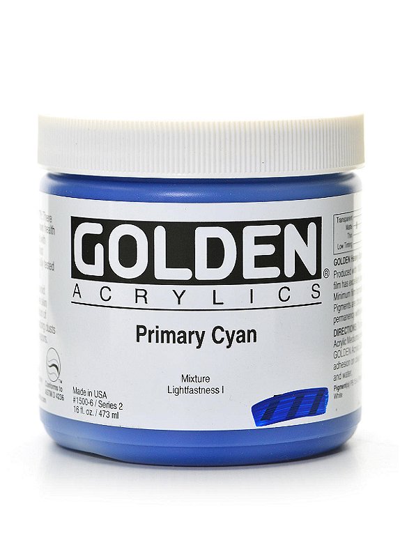 Golden Acrylics Heavy Body 8oz Light Phthalo Blue