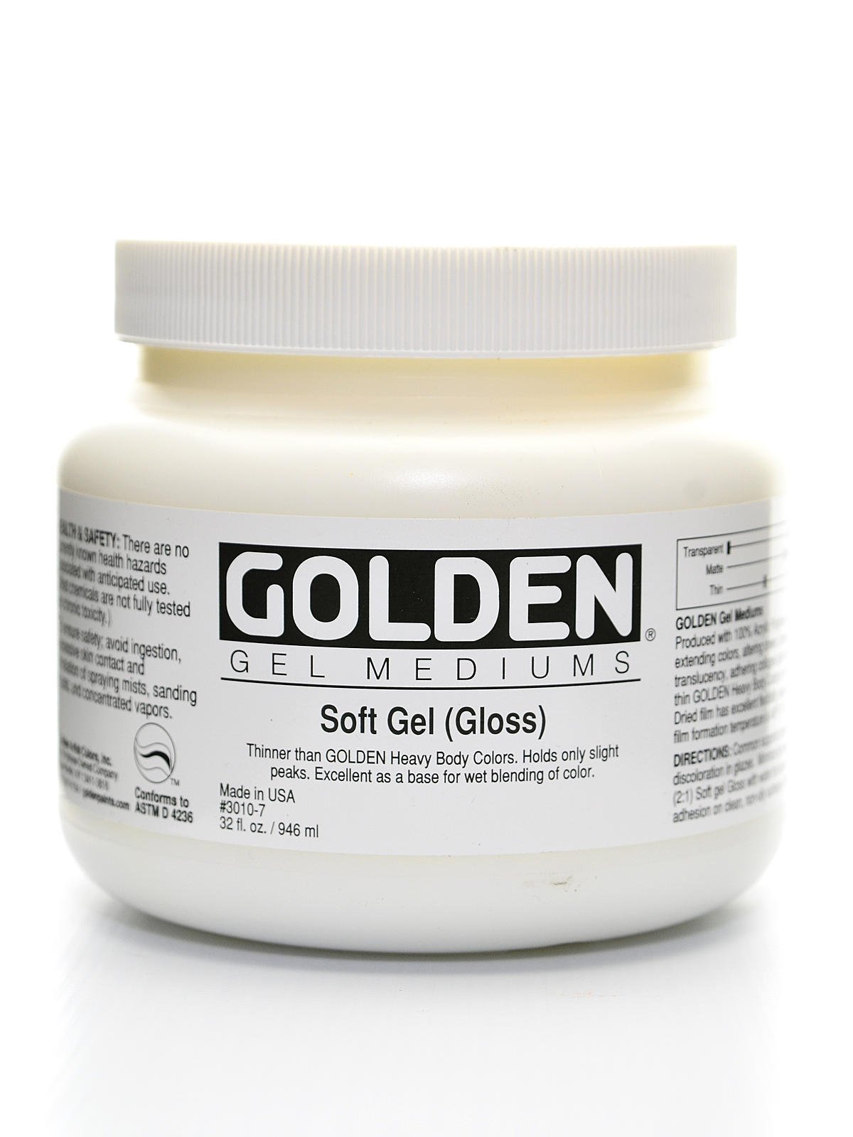 Golden High Solid Gloss Gel Medium - FLAX art & design
