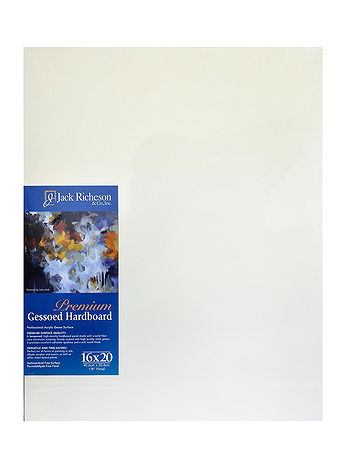 Jack Richeson - Gessoed 1/8 in. Hardboard Panels - 16 in. x 20 in., White