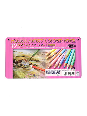 Holbein - Colored Pencil Sets - Set of 12 Pastel Colors