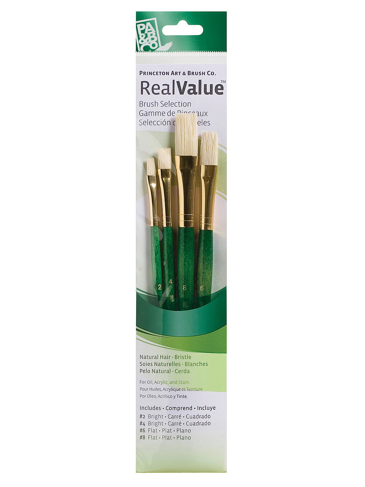 Photo4Less  Princeton Artist Brush Natural Bristle Real Value Brush Set 4  Piece