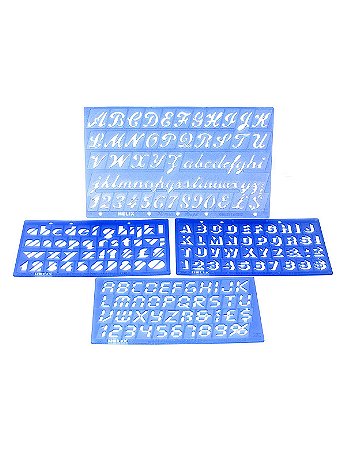 Helix - Assorted Font Lettering Guide - Set of 4