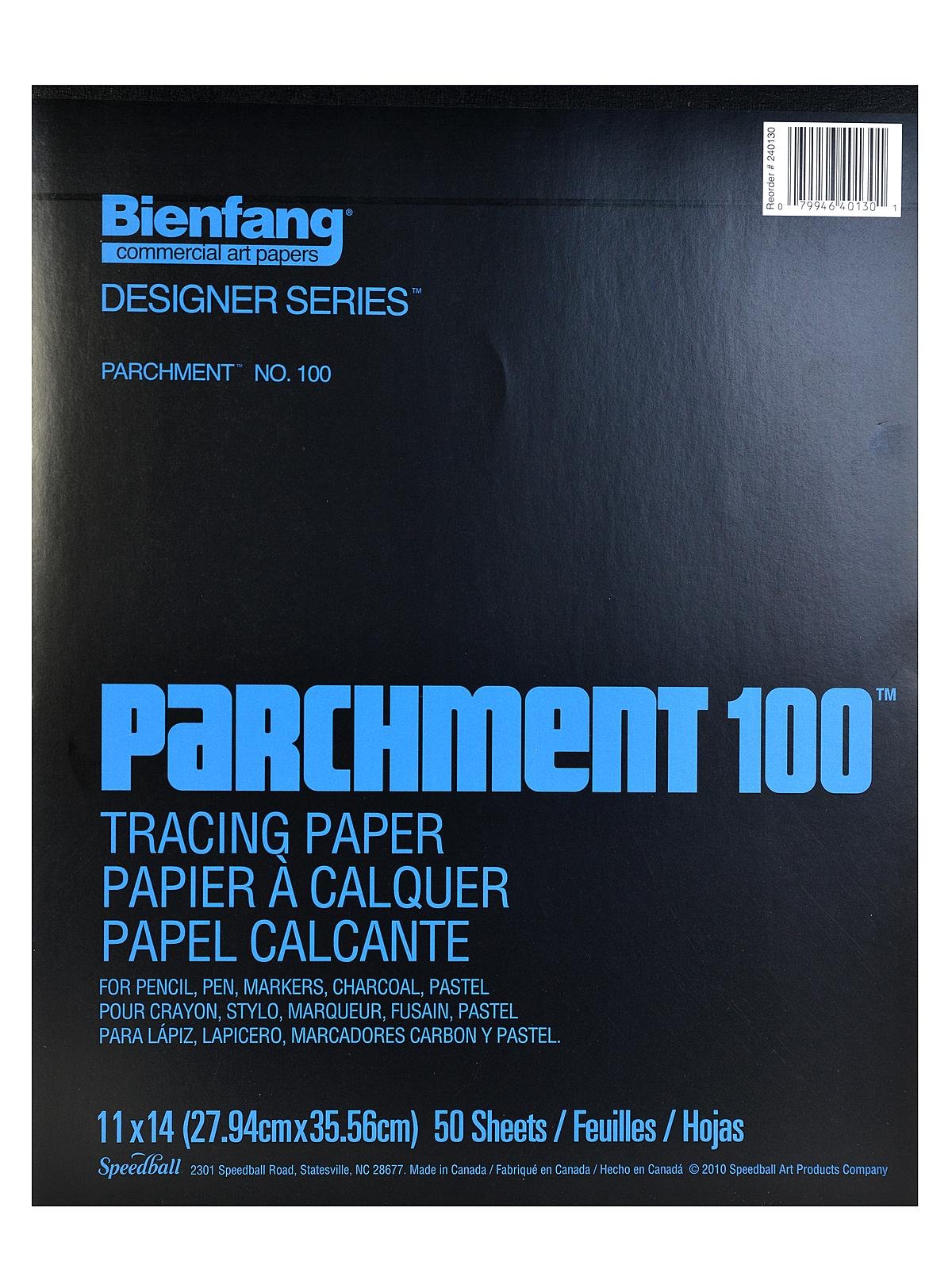 Bienfang Graphics 360 Translucent Marker Pad 9 x 12 White 50